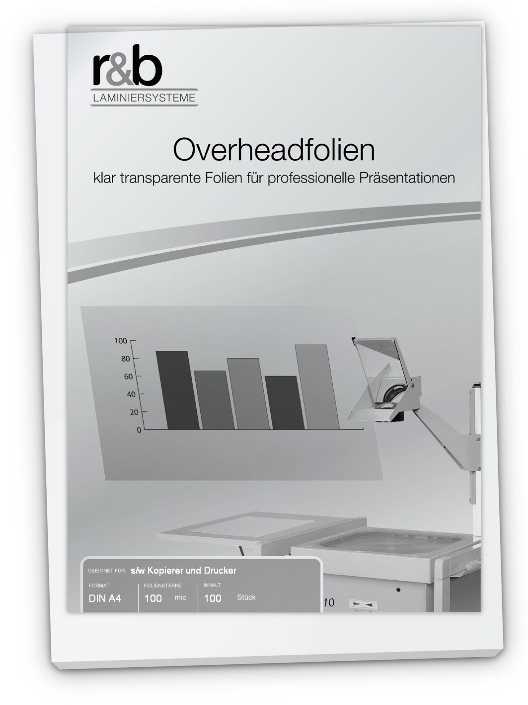 Kopierfolie / Overhead Folien DIN A4 100 mic  100 Folien